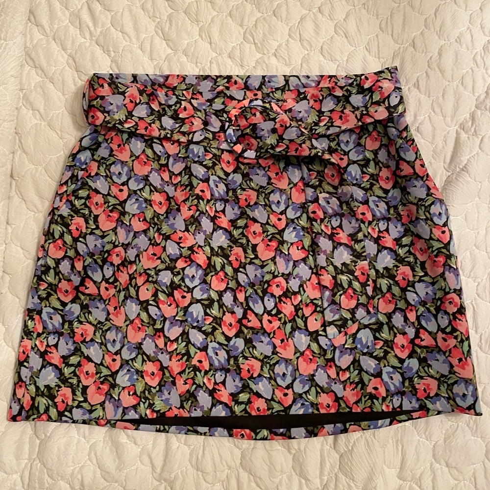 Zara Floral Belted Skort 🌸